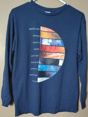 Delta Pro Weight Navy Long Sleeve Planet Tee Size Youth XL